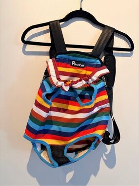 Pawaboo Rainbow Stripe Pet Front Carrier - Multicolor